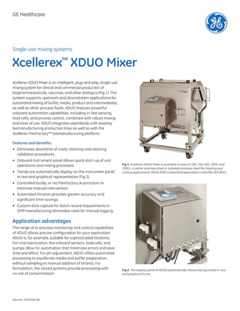 Xcellerex XDUO Mixer