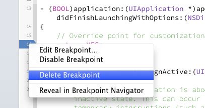 Xcode breakpoint disabled automatically. 1.  Delete are Disable straightforward functions. 1, a...