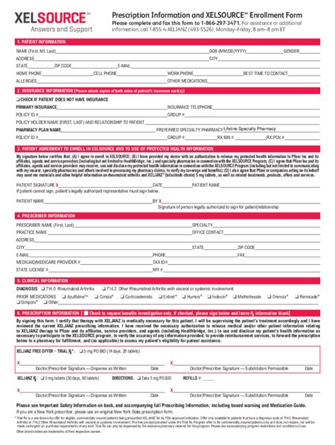 Xelsource Enrollment Form Pdf Enrollment Form