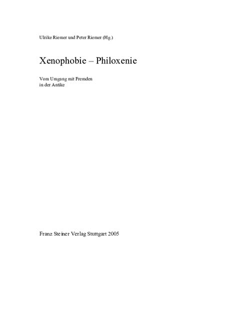 Xenophobie   philoxenie: vom umgang mit fremden in der antike. - Workshop manual for 6 71 detroit.
