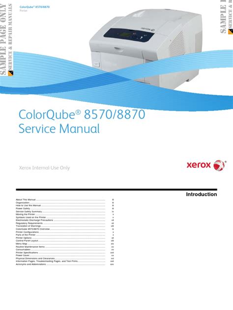Xerox colorqube 8570 8870 manuale di riparazione. - Ultrasonic sewing machine operation manual pfaff 5626.