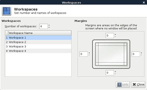 Xfce show all workspaces. Workspaces ! This list shows the list of available ...