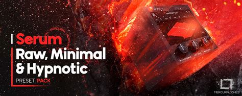 Xfer serum.  Element One delivers Techno Serum presets with hypnotic text...