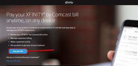 Pay online or with the Xfinity app. Click on the account icon in the upper righthand corner of Xfinity.com to pay your bill, check your balance, see your billing history, sign up for automatic payments and paperless billing, and so much more. All online, available 24/7. Check out your account online, download the Xfinity app, or say “my ....