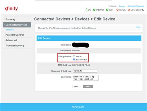 Xfinity router ip address. Hi, I've been trying update the gateway address of my router to the above IP. However, once I reach the screen to do this, (10.1.10.1 -> Login -> Gateway -> Connection -> LAN Settings) I can … 