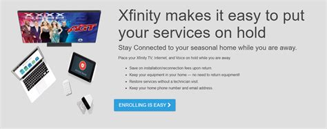 Most companies, like phone companies, don't have any problem putting the service on hold when someone is leaving the country, even if it's just for a month. It really makes no sense to me that comcast can't do the same to make their customer experience a more agreeable and pleasant one.