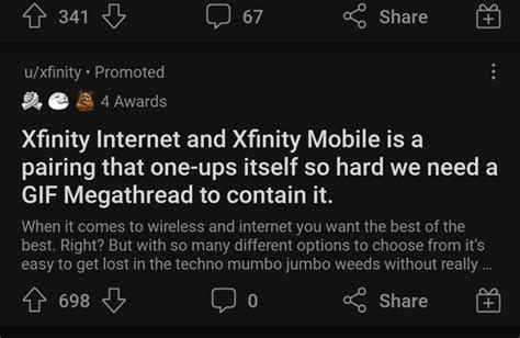 Xfinity subreddit. 