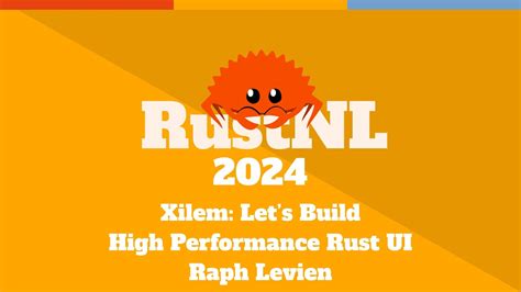 Xilem rust.  Learn about the goals, progress, and challenges of building UI in Rust, and ...