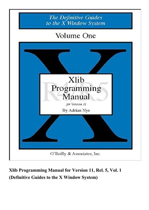 Xlib programming manual for version 11 rel 5 vol 1. - Capitoline museums rome practical guides english v 5 practical guides.