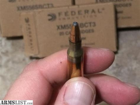 From SlickGuns: "5.56 mm Federal 62 grain Bonded Softpoint FBI Equivalent Load XM556SBCT3, per the manufacturer and our sources this is the same ammo XM556FBIT3 that we had in the past, they just give it a different SKU # for non-FBI contract." Google is your friend.. 