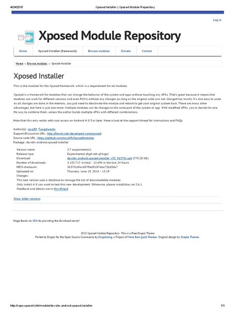 Xposed module.  Xposed Modules Repository has 715 repositories available....