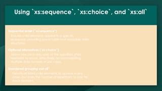 Xsd choice minoccurs.  Sequence: Child element can occur only in specified order.  < xs...