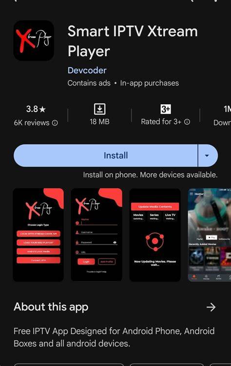 Xtream iptv player android tv.  It allows users to connect to IPTV portals using ...