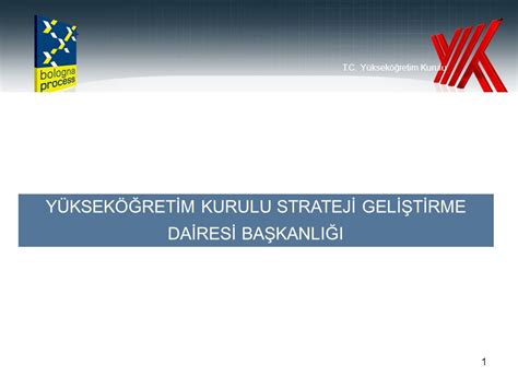YÜKSEKÖĞRETİM KURULU BAŞKANLIĞI Strateji ve Geliştirme .