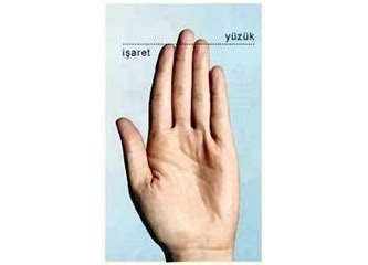 Yüzük parmağının işaret parmağından uzun olması