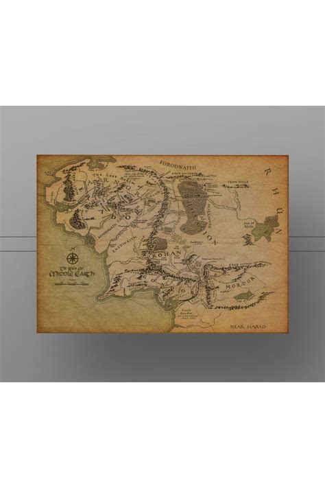 Yüzüklerin Efendisi Middle Earth Haritası HD, middle earth . 