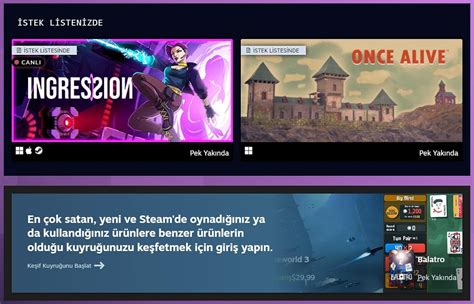 Yüzlerce Oyun Demosunu Ücretsiz Deneyebileceğiniz Steam. 