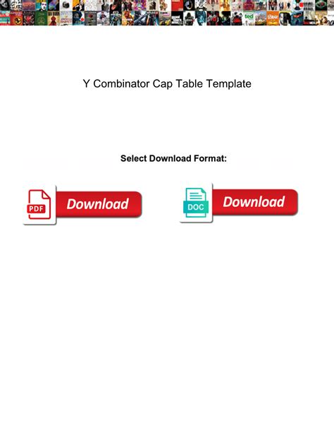 Y Combinator Cap Table Template DocsLib
