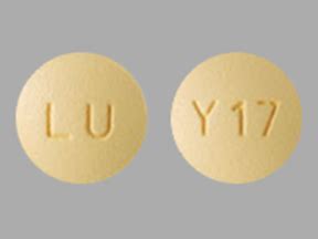 Y17 pill. Pill Imprint LU Y19. This white capsule-shape pill with imprint LU Y19 on it has been identified as: Quetiapine 300 mg. This medicine is known as quetiapine. It is available as a prescription only medicine and is commonly used for Bipolar Disorder, Borderline Personality Disorder, Depression, Generalized Anxiety Disorder, Insomnia, Intermittent ... 