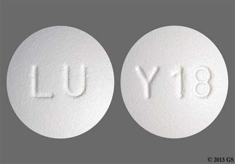 Results 1 - 1 of 1 for " LU Y18 White and Round". 1 / 2. LU Y18. Quetiapine Fumarate. Strength. 200 mg. Imprint. LU Y18. Color.. 