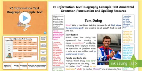 Y6 Information Text: Biography Example Text - Harlow Green