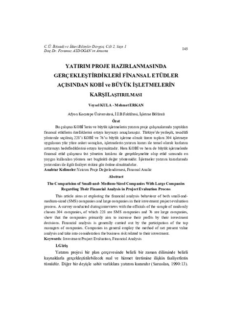 YATIRIM PROJE HAZIRLANMASINDA.