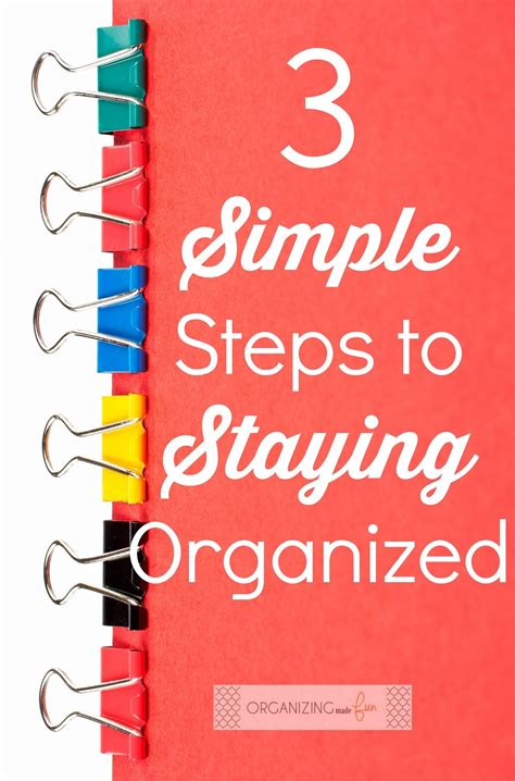 YES I CAN ORGANIZE in 7 Simple Steps