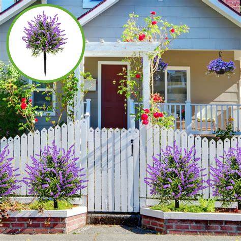 YiJuHui Artificial Outdoor Flowers Fake Shrubs, Realistic Low ... - raincitystudios.com