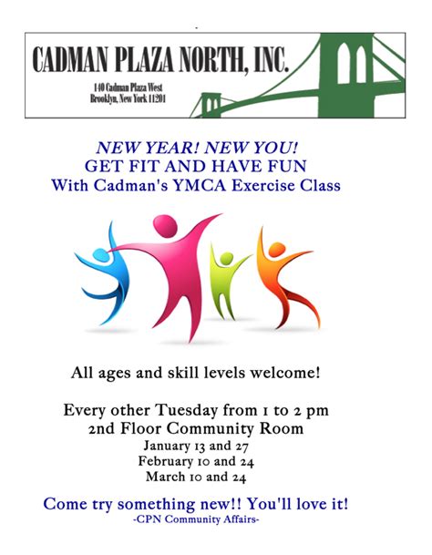 YMCA Exercise Class Announces Schedule My CMS