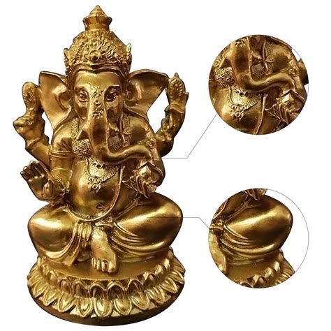 YODOOLTLY Gold Lord Ganesha Statues- Hindu Elephant God …