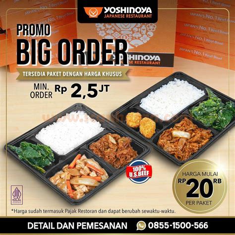 Yoshinoya Big Order - Pilihan Menu Catering & Harga - foodspot - balustradellc