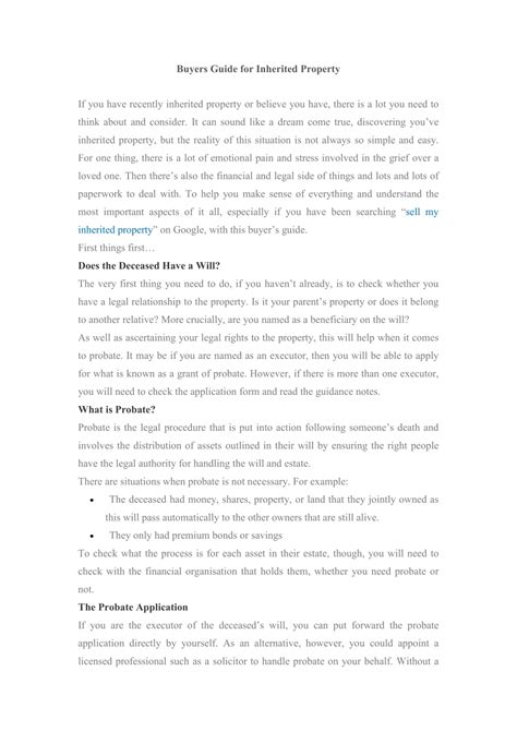 You recently inherited some property between a wealthy... - balustradellc