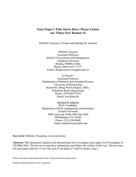 Your Paper's Title Starts Here: - UMA - raincitystudios.com