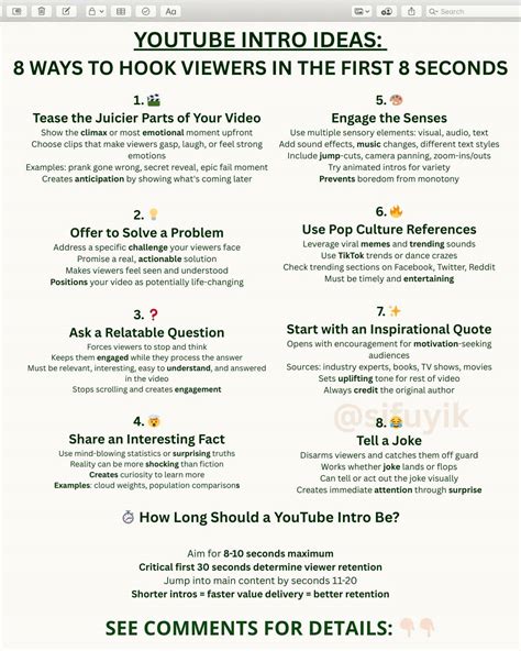 YouTube Intro Ideas: 8 Hooks for the First 8 Seconds - vidIQ - balustradellc