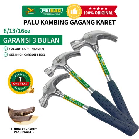 YUEFEIBAO Feibao Palu Kambing / Claw Hammer 8-16 oz / Martil Kambing ... - balustradellc