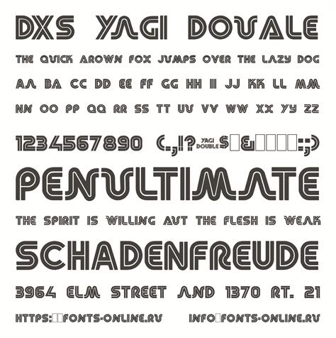 Yagi Double in use Fonts In Use