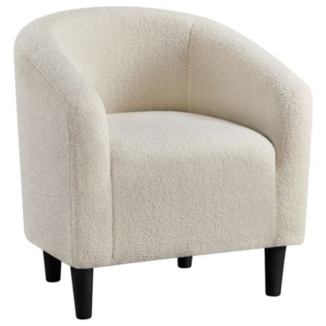 Yaheetech Accent Barrel Chair Upholstered Arm Chair Boucle ... - Target