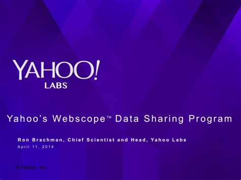 Yahoo Presentation