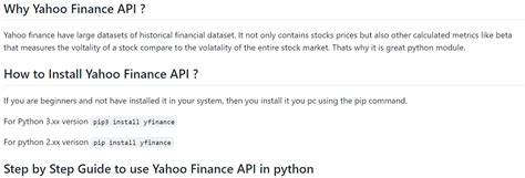 Yahoo finance news api python.  Within this tutorial, we will API Documentation ...
