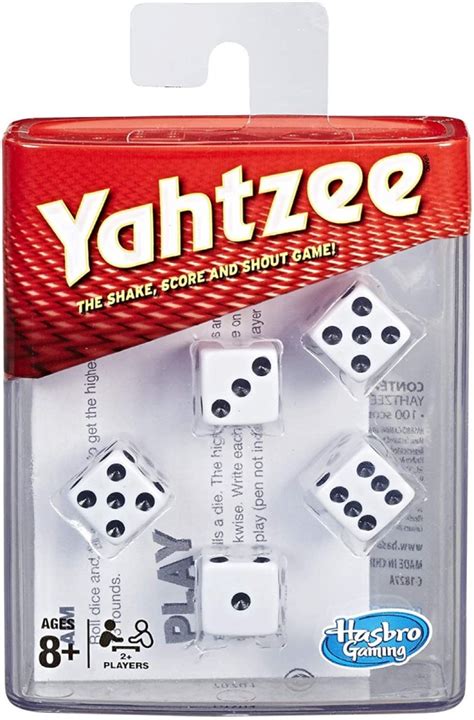 Yahtzee dice. Rating: 3.8 ( 829 Votes) 🎲 Yahtzee is a dice game played with five dice and a scorecard. The objective of the game is to score points by rolling certain combinations of dice. On a player's turn, they roll the five dice up to three times in an attempt to get the best possible combination. After each roll, the player may choose which dice to ... 