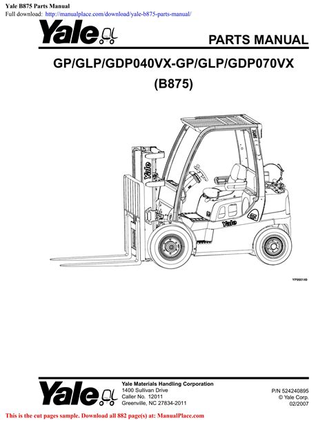 Yale b875 gp gdp040vx gp gdp070v x gabelstapler teile handbuch. - Kawasaki zzr1200 2002 2005 workshop service repair manual.