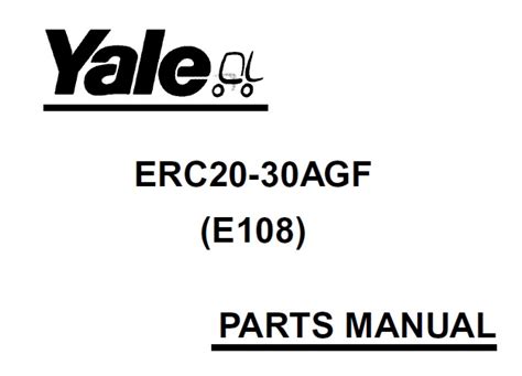Yale e108 erc20 30agf forklift parts manual. - Ncop electra elite 48 192 manual de programación.