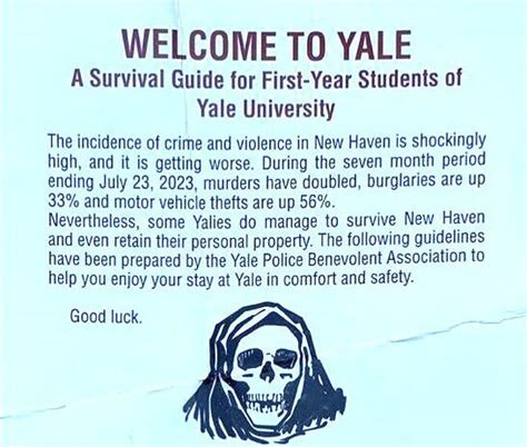 Yale police union flyers warning of high crime outrage school, city leaders
