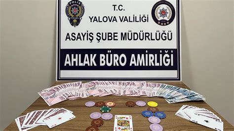 Yalova'da kumar oynarken yakalanan 8 kişiye para cezası uygulandıs