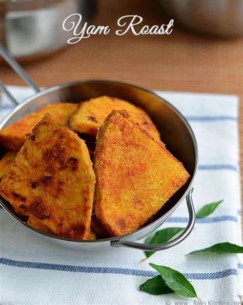 Yam tawa fry recipe, Senai kizhangu roast - Raks Kitchen