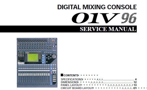 Yamaha 01v96 digital mixing console service manual repair guide. - Polaris trail boss 250 2x4 manual.