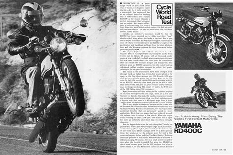 Yamaha Rd400c Cycle World MARCH 1976