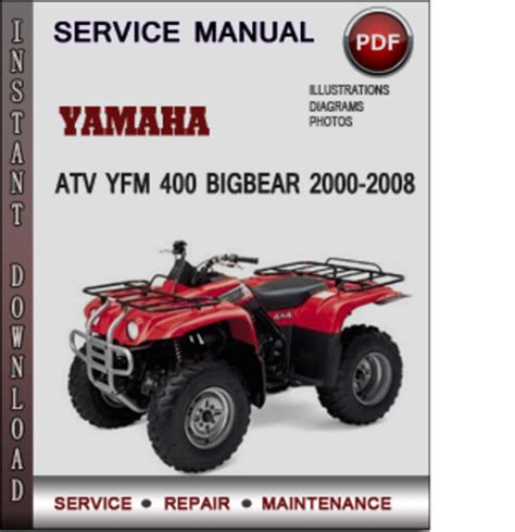 Yamaha atv yfm 400 bigbear 2000 2008 service repair manual. - Briggs and stratton service manual 190cc 6 75.
