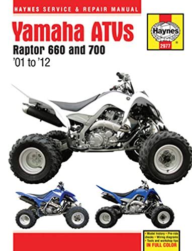Yamaha atvs raptor 660 and 700 01 to 12 haynes service repair manual. - Cm injection molding machine operator interface manual.