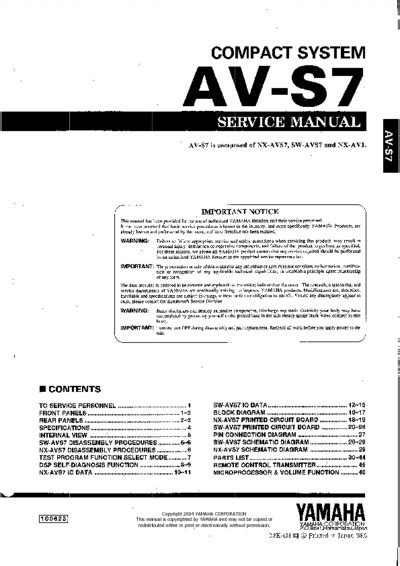 Yamaha avs 7 sound system owners manual. - Parentesco guajiro de los apüshi y de los oupayu.